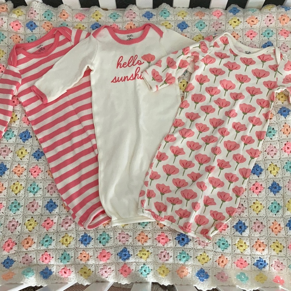 3 touched by nature baby girl sleep gowns